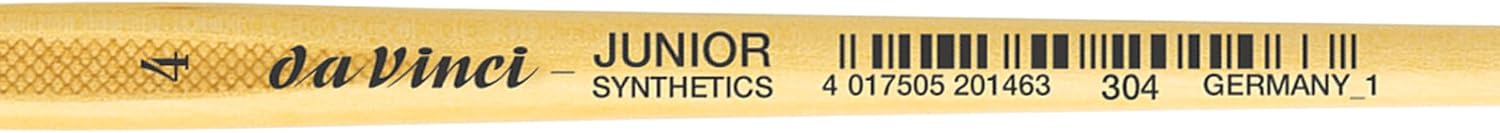 da Vinci Student Series 304 Junior Paint Brush, Flat Elastic Synthetic with Lacquered Non-Roll Handle, Size 4 image 4