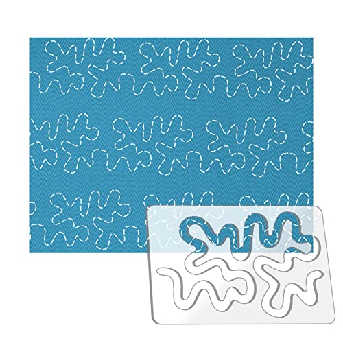 Kapyoo Freemotion Quilting Rulers And Templates Quilting Templates For Machine Quilting Quilting Supplies Quilting Patterns With Non-Slip Grips (Meander) #TOP8