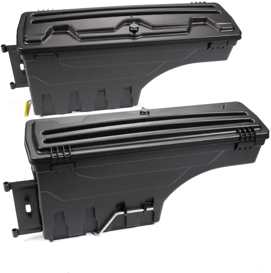 GRAND ORANGE Truck Bed Storage Box Toolbox, Compatible with Ford F250 F350 Super Duty 2017-2020, Left & Right Sides Lockable Truck Bed Storage Box 1 Pair