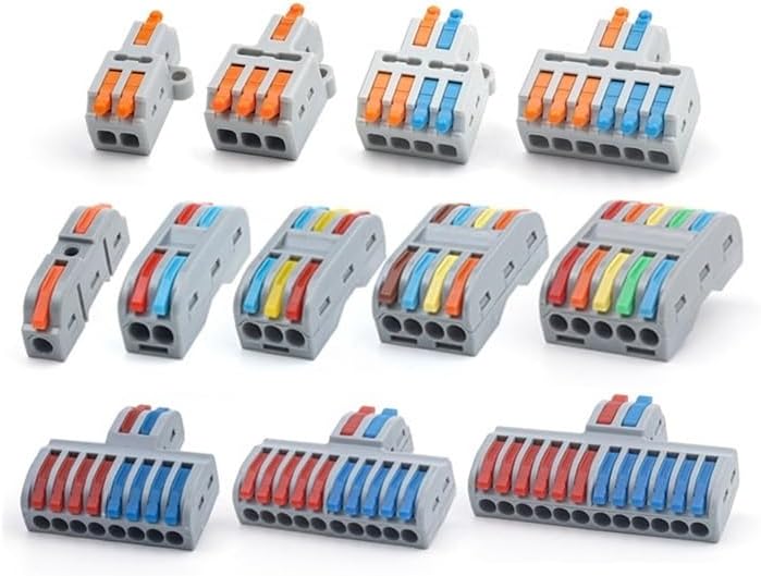 5PCS Fast Wire Connector Push-in Electrical Terminal Block Splicing Wiring Cable Connectors for Cable Connection SPL (SPL-82 5PCS)