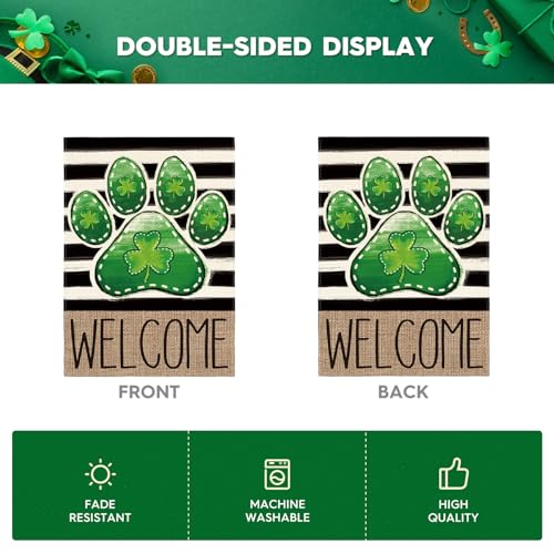Drapeau de jardin St Patrick double face finitions haut de gamme