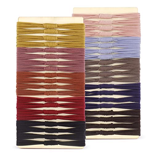 Palksky Hair Ties Women Bracelets, 40pcs Braided Hair Tie/ No Damage Hair Ties for Thick Hair, Man Bun Hair Tie