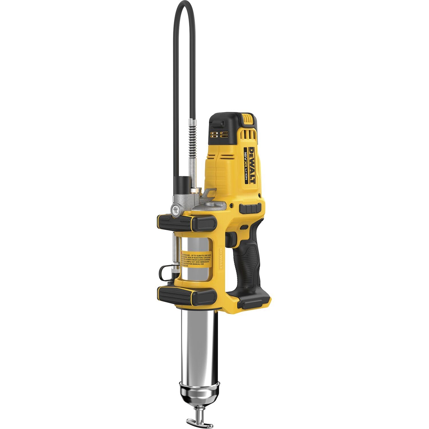 DEWALT Akku-Fettpresse DCGG581N, 18 Volt, mit LED-Beleuchtung, 1,2 m Schlauch, Schulterriemen, ohne Akku