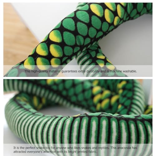 Peluche serpent réaliste SUPVOX douce pour décoration et blagues - 7