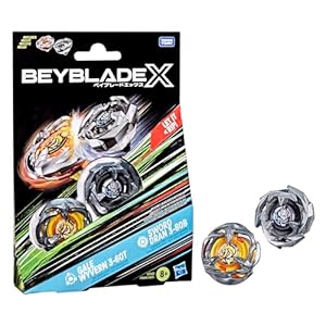 Beyblade X Gale Wyvern 3-60T & Sword Dran 3-80B Dual Pack Set with 2 Right-Spinning Tops; Battle Tops; Games/Toys for Boys & Girls 8+