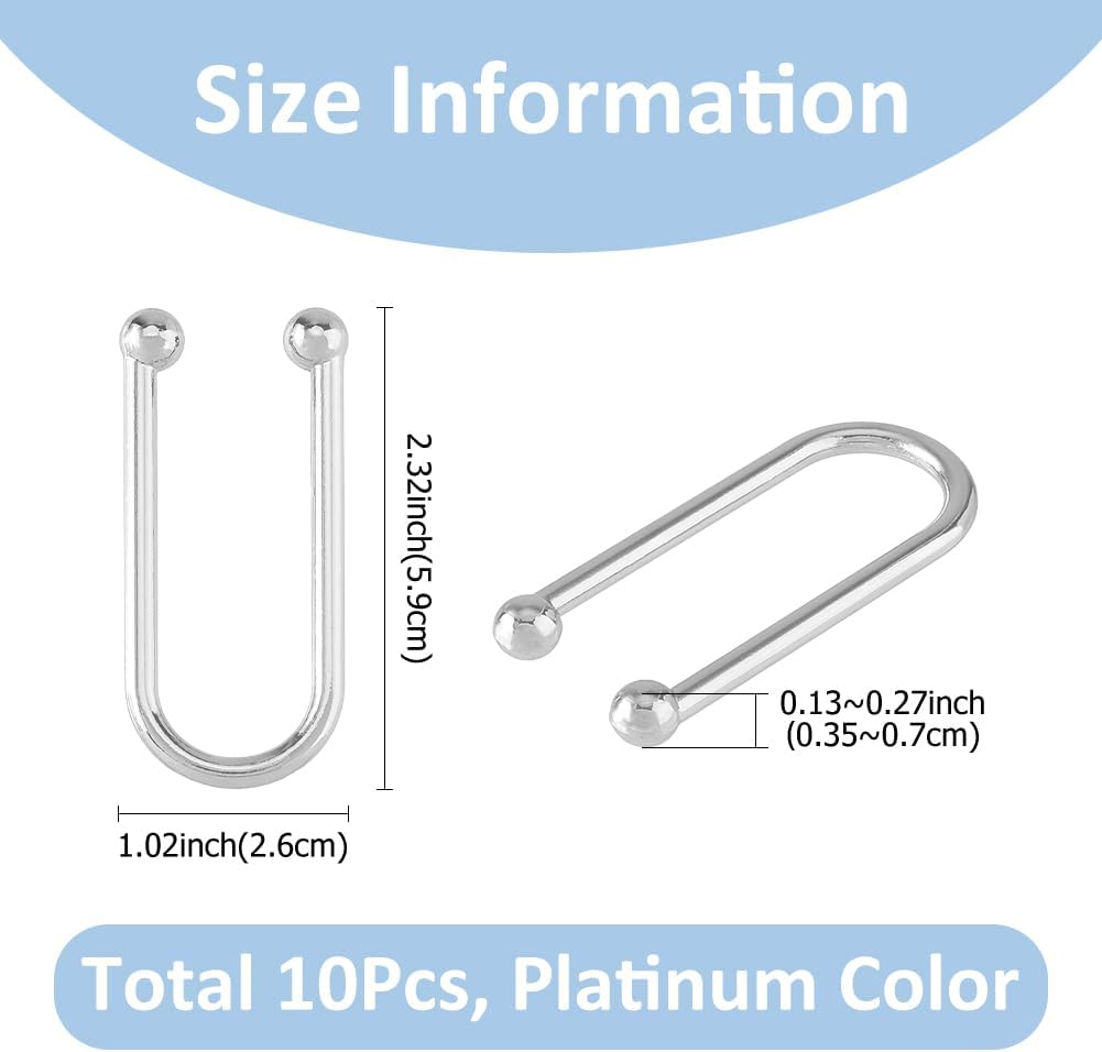 SUPERFINDINGS Alloy Bikini Clips U Shape Ring Buckle Metal Bra Connector Linker Bikini Buckle for Swimwear Front Clasp image 2