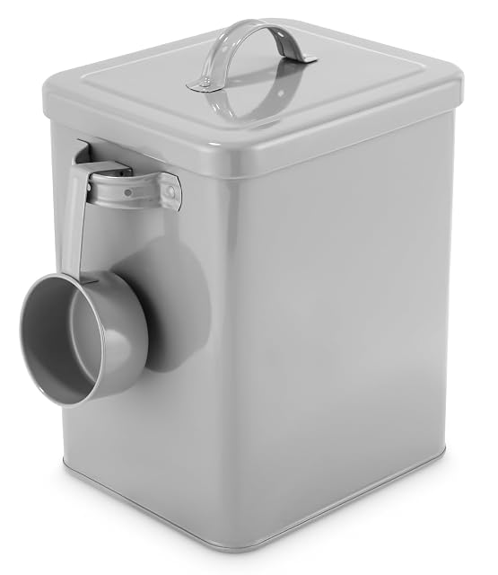 Azyvum Caja de almacenamiento de detergente, 6,5 L, metal en polvo