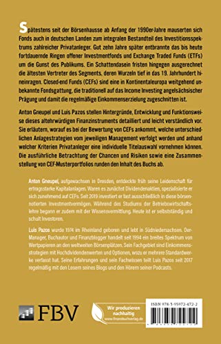 Closed-end Funds verstehen und bewerten: Mit börsennotierten Investmentfonds zum globalen Einkommens