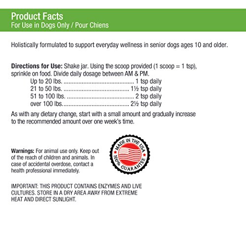 Only Natural Pet Senior Ultimate Daily Canine Vitamin Supplement For Dogs Complete Holistic Health Support - Made In Usa, 5.3 Oz Turkey Flavored Powder #TOP2