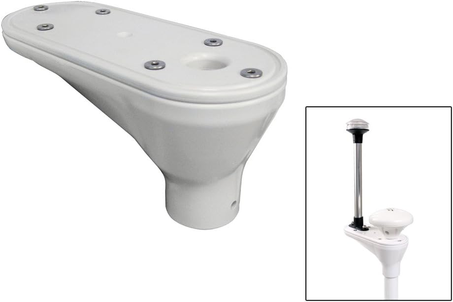 SEAVIEW Triple Mount Lightbar Top Kit | C5 Certified Light on 12" Post + Dual 1"-14 Threads for GPS/Wind Transducers | Please Contact us if You Need Help | PMU2ALED12C5