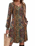 【Material】: This casual fall dress is made of high-quality 95% polyester,5% spandex. (The solid colors made of 220g thick fabric, the printed colors made of 200g mid-thick lightweight fabic). Soft and have great stretchy, warm and super comfortable t...