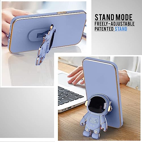 Image of for Samsung Galaxy A71 Case Cute 3D Astronaut Stand Design Camera Protection Shockproof Soft Back Cover (for Samsung Galaxy A71, Blue)