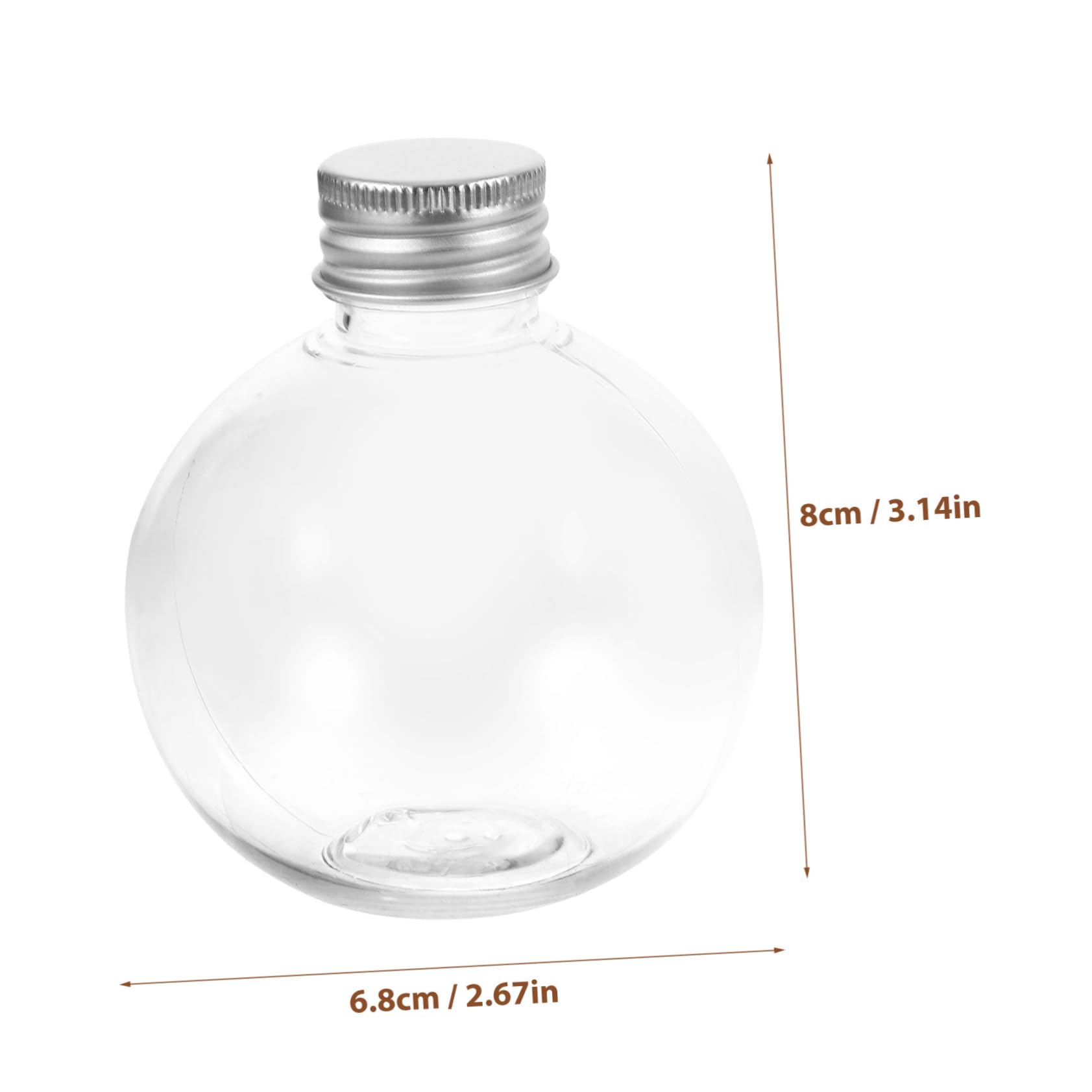 25 Botellas De Plástico Transparente En Forma De Bombilla - Con Tapas De Colores - Para Decoración De Bodas, Fiestas, Manualidades O Almacenamiento Pequeño