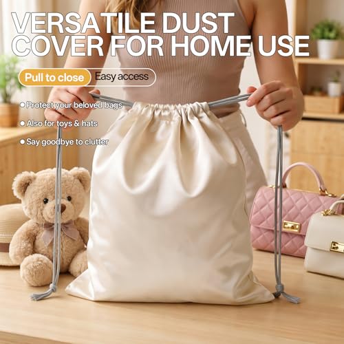 SANJHFF 6 Pcs Satin Dust Bags