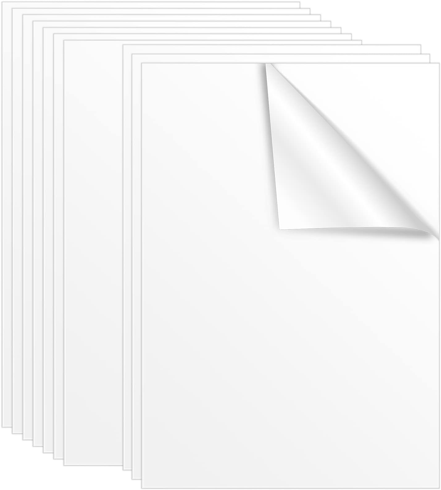 Oopsu 50 Sheets Matte White Waterproof Decal Paper Premium Printable Vinyl Sticker Paper for Inkjet Printer