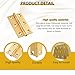 Solid Brass Butt Hinges Cabinet Door Hinges with Screws Heavy Duty Bifold Hinge for Jewelry Box, Furniture, Cupboard, Wood Crafts & Toolbox Golden Polishing Mini Folding Hinge (2.5 inch)