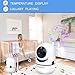 HelloBaby Video Baby Monitor with Remote Camera Pan-Tilt-Zoom, 3.2'' Color LCD Screen, Infrared Night Vision, Temperature Display, Lullaby, Two Way Audio