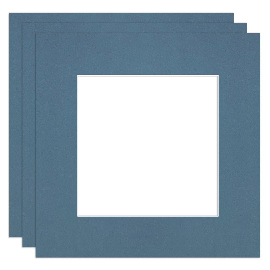 Procut Global 8x8" Pompadour Picture Mounts to Fit 5x5" Aperture - Precision Cut Cardboard Photo Mount - Ideal for Frames, Prints, Artwork & Certificates - Sizes & Colours Available - 3 Pack