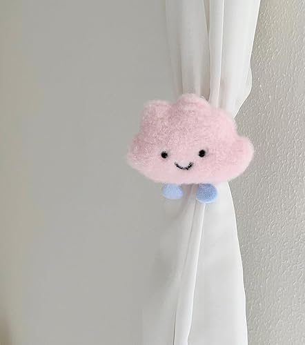 Miniatura 6 de Paquete de 2 alzapaños de cortina a presión con hebilla de nube, cuerda decorativa, tratamiento de ventana de nube, para niños, bebés, niñas