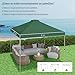 Imagen de Outsunny Toldo de Pérgola de Recambio 3x3 m Techo de Repuesto para Carpa Plegable de Jardín de Tela Oxford 210D con 8 Orificios de Drenaje y Doble Ventilación Protección UV 50+ Solo TOLDO Verde