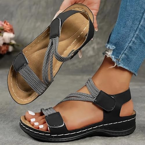 Women's Summer Fisherman Sandals 2025 New Women's Orthopedic Arch Support Sandals Adjustable Comfortable Walking Sandals for Women Casual Flat Sandals3