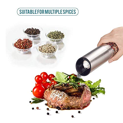 Electric Pepper Grinder Rechargeable Salt Grinder or Pepper Mill, High Capacity Refillable, Adjustable Coarseness