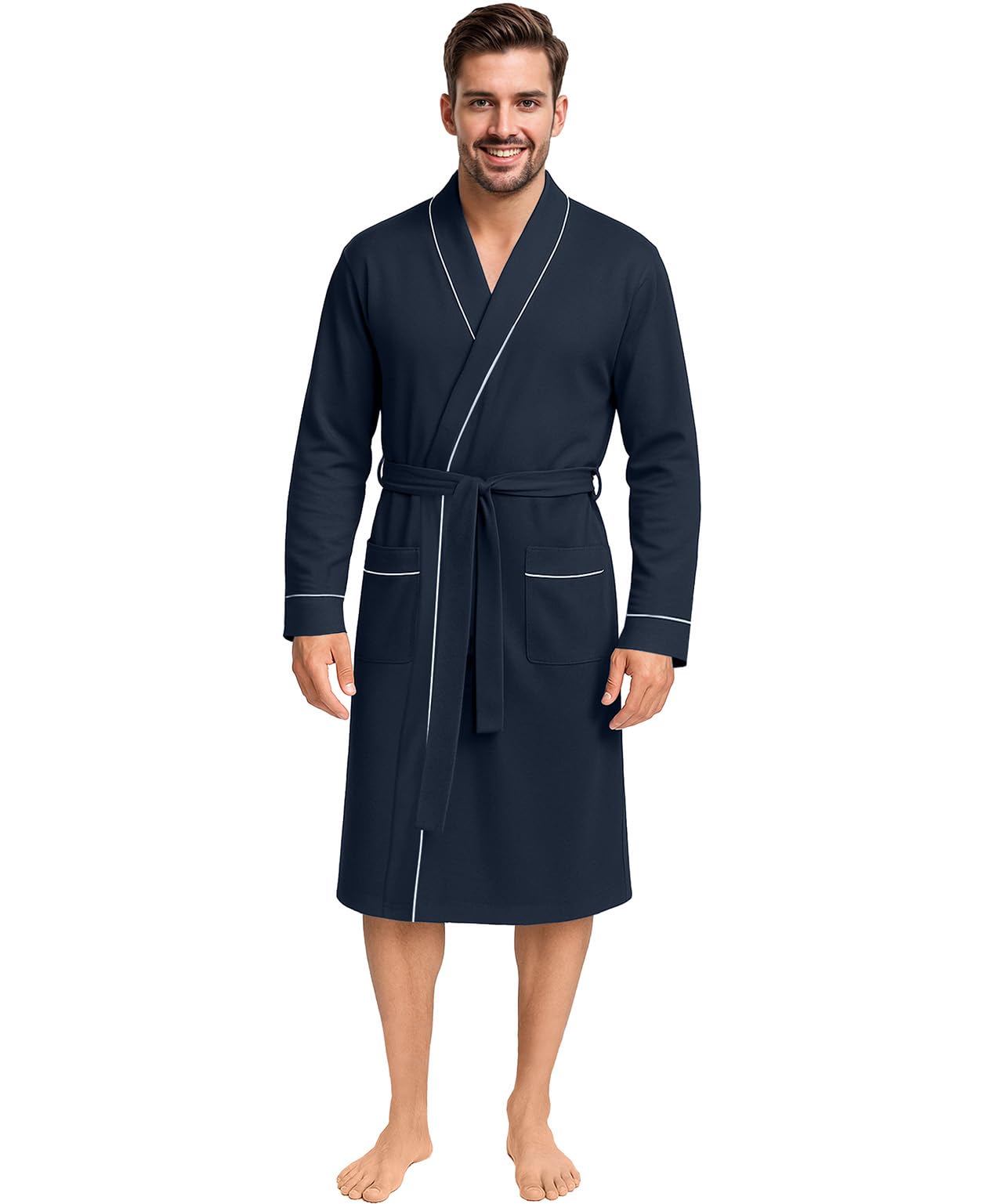 NY Threads Herren-Bademantel aus Baumwollmischgewebe