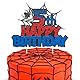 DazzJoy Spider Happy Birthday Tortendeko 5. Geburtstag Junge,Glitzer Cake Topper 5 Geburtstag Jungen,Spider Geburtstagsdeko 5 Jahre Junge,Spidey Kuchendeko für Kindergeburtstag