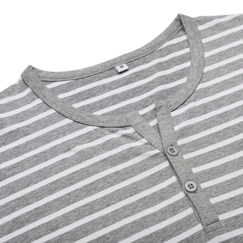 Pyjama en coton pour homme ensemble de nuit d'hiver à rayures - 5