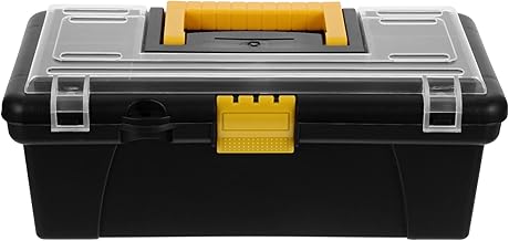 DOITOOL Caixa de ferramentas de plástico com alça caixa de ferramentas de plástico resistente organizador de ferramentas domésticas caixa de armazenamento com alça multifuncional organizador de caixa de ferramentas portátil