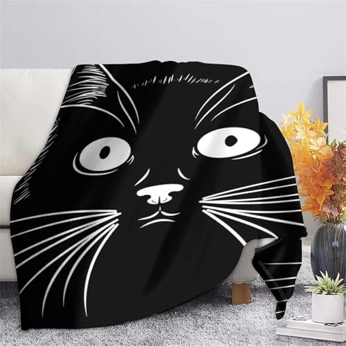 Couverture chat 127x152 cm pour lit et salon