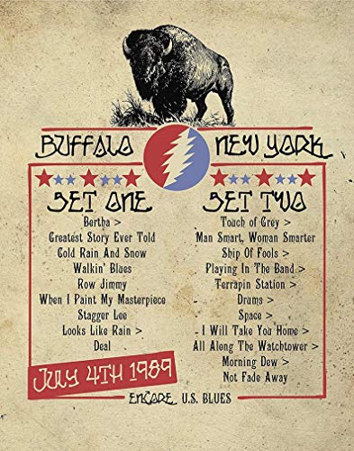 Image of Grateful Dead Inspired Poster For Home Cafe Bar Garage Metal Sign 8x12 inches