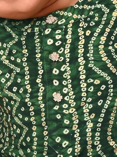 Image of Vastramay Boys' Bandhani Kurta and Patiala Set - Traditional Cotton Ethnic Wear for Infants, Perfect for Weddings and Festive Occasions