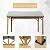 LOPOO Hardtop Metal Gazebo with Wood Grain Coating - Outdoor Aluminum Frame Pavilion with Galvanized Steel Gable Canopy for Garden, Patio, Lawn, Party, Decks, Backyard, Yellow Brown, 12Ft W x 14Ft L