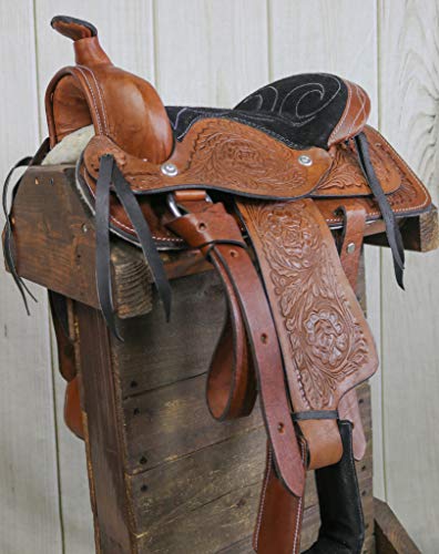 10"" Pony Horse Saddle Kids Cowboy Cowgirl Pleasure Leather Brown Western Saddle #TOP3