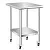 KUARBARR Stainless Steel Table 24 x 18 Inch with Backsplash, Commercial Stainless Steel Prep Table, NSF SS Kitchen Prep Table Metal Table for Restaurant Garage Warehouse