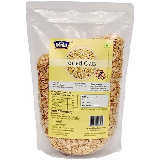 Anirink Rolled Oats 1kg/Gluten Free/ Breakfast Cereal/ Weigh