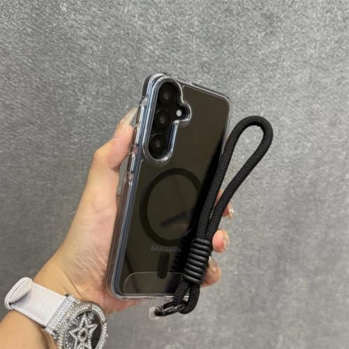 Coque transparente magnétique pour Galaxy S25 Plus finition Noir GS