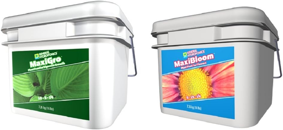 General Hydroponics MaxiGro 16lb + MaxiBloom 16lb Bundle