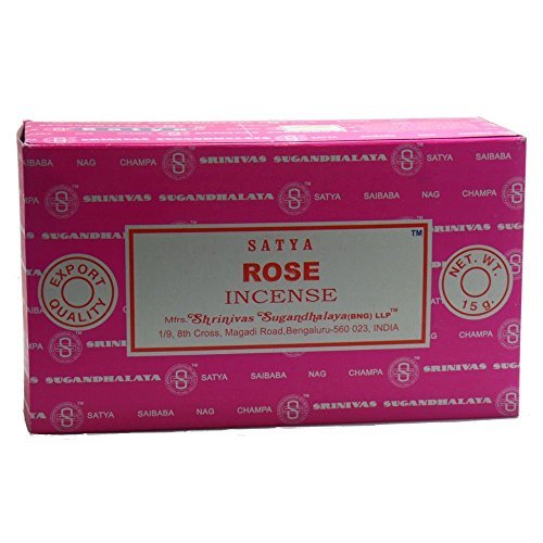 Satya Nag Champa Rose Incense Sticks, 12 Count by