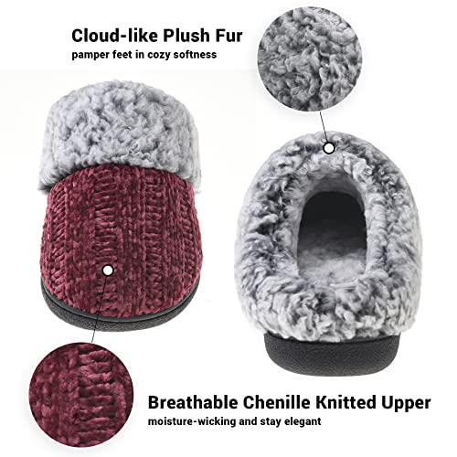 Women's House Slippers Memory Foam Fuzzy Slip on Slide Slippers Ladies Soft Bedroom Shoes for Indoor & Outdoor2