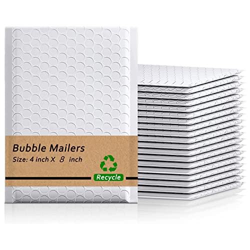Bubble Mailers 4X8 Inches 50Pcs | Padded Envelopes Mailers | Sealing Shipping Bags For Small Business, Shipping Envelopes With Self Sealing, Waterproof And Tearproof #TOP1