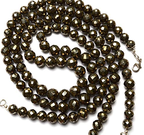 Pyrite dorée naturelle contre les bijoux ternes : perles facettées LKBEADS 8mm éclatantes