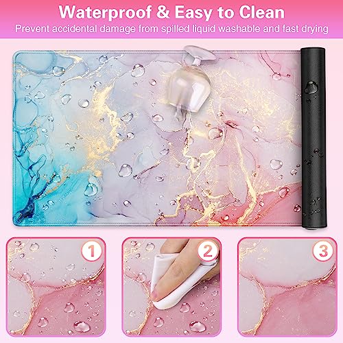 Acezeek Almohadilla Ratón Grande,Mouse Pad XXL,Alfombrilla Raton 900x400mm,Alfombrilla Gaming de Escritorio con Base Antideslizante,Protector Escritorio Adecuado para Juegos,Oficinas,Hogares - imagen 5