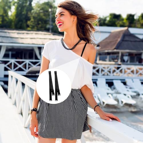 3 Paar BH Träger Halter, BH Träger Breit, Träger Zum Annähen, Bikini Träger Ersatz, Verstellbar Abnehmbar Multi-Size, Für Die Meisten Erwachsenen Frauen Geeignet, Schwarz (1.5 cm)