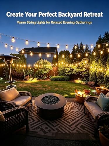 50FT Solar String Lights Outdoor with Remote &USB Port Waterproof Dimmable - 3