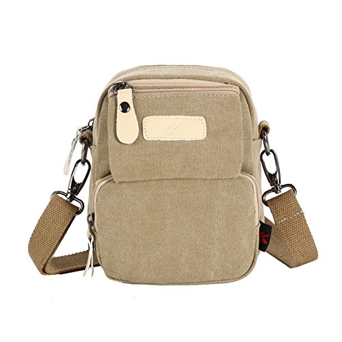 Mini toile sac à bandoulière casual et multipoche pour femme