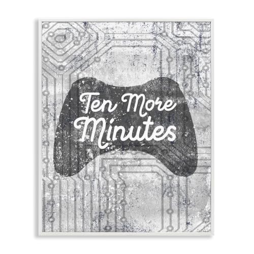 Ten More Minutes Gaming Affirmation, 11 x 14 Inch Framed Giclée Print
