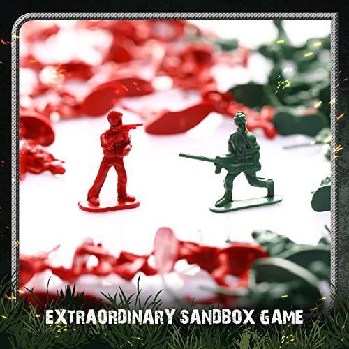 200 Pcs Mini Army Soldiers Various Pose Toy Soldiers Green And Red Plastic Army Men Action Figures For Teens Birthday Party Favors Supplies, 12 Random Styles #TOP3