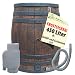 Produktbild AMUR REGENTONNE REGENFASS WASSERFASS REGENWASSERBEHÄLTER REGENWASSERFASS GARTENFASS (Eichenfass 450l inkl. T33 und Entnahmeset Grau)